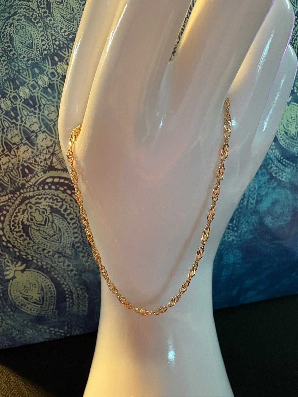 Elegant Gold Tone Twist Rope Bracelet